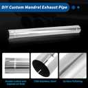 Motoforti 76mm 3" OD Stainless Steel Straight Mandrel Pipe Tube 30" Length Car Tubing Piping with Double Cutted and Expand-on Ends Surface Polishing Silver Tone