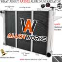 ALLOYWORKS 3 Row Full Aluminum Radiator For 1991 1992 1993 Dodge D&W D250 D350 W250 W350 5.9L Cummins PRO