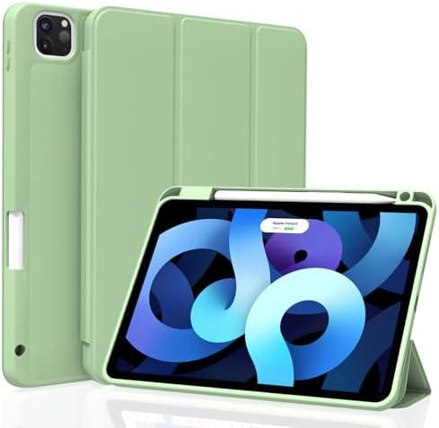 Divufus Case for iPad Pro 11 inch 4th/3rd/2nd Generation, Lightweight Slim Auto Sleep/Wake Smart Cover Soft TPU Back Case with Pencil Holder for iPad Pro 11" 2022/2021/2020, Matcha Green