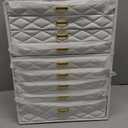 Extra Large Jewelry Box Organizer with 10 Drawers - Premium Faux Leather Storage Case & Velvet Lining | Modern Scandinavian Design for Rings, Necklaces, Earrings (WHITE)