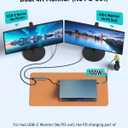 USB C Video Splitter for USBC PD Monitor, Portable Screen, Type C Monitors, 4-Port USB-C 3.2 Gen 2 10Gbps Hub, DP Alt 4K@30-60Hz, 100W PD, for Win/Chrome Laptop, AR Glasses, Game Console