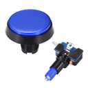 uxcell Game Push Button 60mm Round 12V LED Illuminated Push Button Switch with Micro Switch for Arcade Video Games Blue 2pcs