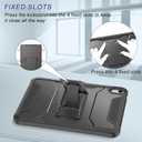 Soke Case for iPad Air 11-inch M3/M2 (2025/2024), iPad Air 5th/4th Generation 10.9-inch (2022/2020), with Built-in Screen Protector and Kickstand, Rugged Full Body Protective Cover - Black