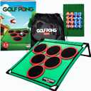 Golf Pong Game Set, Jumbo Backyard Lawn Game, Portable Indoor-Outdoor Chipping Golf Gift for Men, Women & Family 1x Board (No Club)