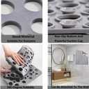 Casa and Beyond Shower Mat, Bathtub Mat Non Slip with Suction Cups and Drain Holes, Easy to Clean Soft Machine Washable, Shower Mats for Inside Shower Easy Dry&Cut (Gray,28" x 15"(Rectangular))