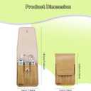 Nail Clippers Set, 6 Pcs Toenail Clippers Stainless Steel Fingernail Clippers Manicure Set with Leather Case, Idea Gift for Christmas Stocking Stuffers, Khaki