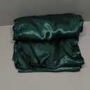 Green Satin Flat Sheet - Queen Size Luxury