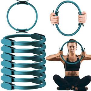 Syhood Pilates Ring 11. 81 Inch Pilates Circle Yoga Ring Magic Lightweight Flexible Workout Equipment for Fitness Physical Therapy Resistance Exercise Arms Legs (Green)