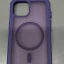 jaroco Magnetic for iPhone 13 Case, [Compatible with MagSafe][Military Grade Drop Protection][Heavy Duty Protection][Non-Slip][Shockproof] 2-Layer Durable Bumper Phone Case 6.1''-Dark Purple