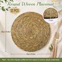 Colingmill 120 Sets 13 Inch Round Woven Placemats Bulk Farmhouse Boho