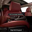EKR CRV Seat Covers Custom Fit for Honda CRV 2023 2024 2025 2026 Leather Car Seat Cover Full Set for Trucks SUV,Waterproof Car Seat Cushion,Faux Leather (Burgundy)