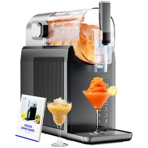 Slushie Machine for Home, Professional Frozen Drink Maker - No Ice Needed, Auto Cleaning, 6 Preset Programs, 4 Hours Freshness, Rapid Freezing, Frozen Margaritas, Frapps, Milkshake, and More (Black+Light gray) Slushie Machine for Home, Professional Frozen Drink Maker - No Ice Needed, Auto Cleaning, 6 Preset Programs, 4 Hours Freshness, Rapid Freezing, Frozen Margaritas, Frapps, Milkshake, and More (Black+Light gray)