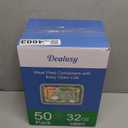 50 Pack (100-Piece) 32 oz Meal Prep Containers Reusable with Easy Open Lids, Sturdy Leakproof Food Safe, Microwave Freezer Dishwasher Safe, To Go Take Out Plastic Food Storage Pans with Lids, Black