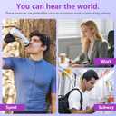 Pearl Clip Ear Open Earbuds, Bluetooth 5.4 Headphones, IPX7 Waterproof Headsets, Clip on Earphones with Microphone, Suitable for Small Ears, Sports and Running, Exercise(Purple) 3