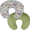 Nursing Pillow Cover, Soft Stretchy Nursing Covers for Breastfeeding Pillows, 1 Pack Floral Reversible Removable Slipcover for Baby Boy and Girls