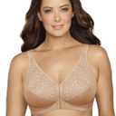 Exquisite Form 5100565 FULLY Lace Wireless Back & Posture Support Bra with Front Closure (38C, Rose Beige)