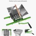 VEVOR 1.8 Gal/7L Fruit and Apple Crusher, Large Manual Grinder, Stainless Steel Fruit Scratter Pulper for Wine Cider Apple Grape Pressing, with Roller Handle for Kitchen Home, Green