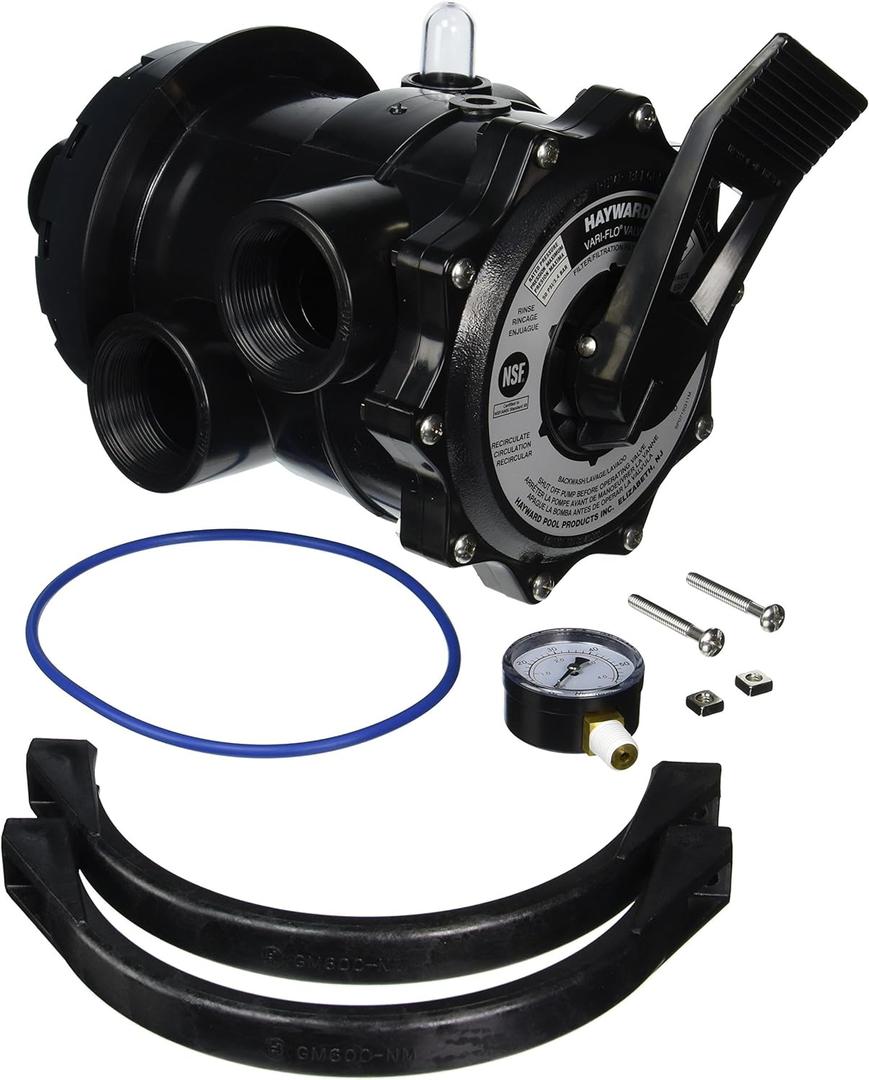 Hayward SP071620T Pro Series Control Valve Vari-Flo 2-Inch with Clamp Black