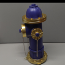 Dog Fire Hydrant Pee Post Puppy Pee Training Post Garden Statue, Blue & Gold Fire Hydrant Outdoor Figurines Decor for Yard Garden Lawn Patio (Small)