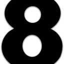 16" x 10"Large House Numbers, Black Modern Home Address Signage for Outside, Wide Style & Never Rust, Number 8