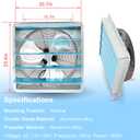 20 Inch Wall Mounted Fan Max Speed 3368 CFM Aluminum Blades Shutter