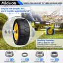 11x4.00-5'' Lawn Mower Tires Flat Free, 11x4-5 Solid Tires and Wheel, Zero Turn Mower Front Tires with 3/4" or 5/8" & 1/2" Precision bearings, 3.4"-5.6" Centered Hub for Zero-Turn Lawn Mower (2 Pack)