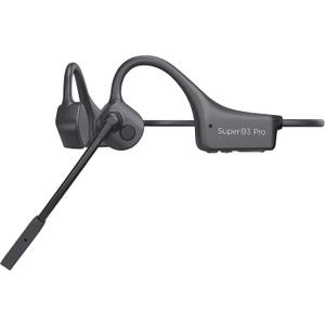 YouthWhisper Bluetooth Headphones with Mic Open Ear Headphones Bluetooth 5.2 Headset with Dual CVC8.0 and ENC Noise-canceling Microphones Bone Conduction Headphones Computer Earphones, 8Hrs Battery (Black Q3pro)