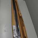 Heavy Duty Double Curtain Rods with Cylindrical Cap Finials - 72 to 144' Telescoping Rods, 1 Inch Diameter Front, 5/8 Inch Diameter Back - Matte Black