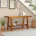 Warmiehomy Solid Wood Bench, 30 Rustic Farmhouse Entryway Bench for Living Room Dining Room Hallway Closet Room, Indoors & Outdoors Bench