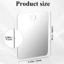 Plastic Shower Mirror, Unbreakable Acrylic Travel Shower Mirror for Shaving, Ideal for Camping, Travel, Bathroom, Handheld and Wall Mount, Shatterproof Plastic Mirrors, Medium Size 6x8 Inch