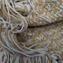 EBOOT 4 x 6 ft Woven Area Tan Rug Woven Rug Tassel Rugs Neutral Mat Cotton Modern Indoor Entryway Accent Rugs Floor Carpet with Tassel for Living Nursery Dining Room Bedside Office Patio Decor