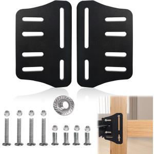AUNHODU 2PCS Heavy Duty Bed Frame Brackets for Headboard and Footboard, Modi-Plate Frame Adapter/Connector for Bed Frame ModificatonNew Screw Upgrade