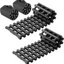 VEVOR 7 TON Traction Boards with TPR Material, Recovery Boards for Off-road Vehicles/Cars/Pickups/SUVs/RVs, Pair Tire Traction Mats on Snow, Sand, Mud and Loose Terrain, Storage Bags, Short, Black