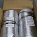 VIVOSUN 2-Pack 6 Inch 25 Feet Flex Air Aluminum Ducting, Flexible Dryer Vent Hose for HVAC Ventilation with Four 6 Inch Stainless Steel Clamps