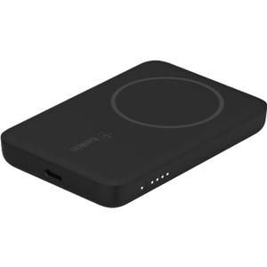 Belkin Portable Charger, MagSafe Charger Wireless Power Bank - 7.5W Wireless Charger - Portable Magnetic Battery Pack for iPhone 16, 15, 14, 13, Plus, Pro, Pro Max, Mini, AirPods, & More - Black