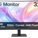 LG 32MR50C-B Curved Monitor 32-Inch FHD 100Hz AMD FreeSync OnScreen Control Dynamic Action Sync Black Stabilizer Tilt Stand (HDMI) - Black