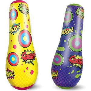 1 Pack Inflatable Bopper, 47 Inches Kids Punching Bag with Bounce-Back Action, Inflatable Punching Bag for Kids Presents