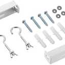 Universal Bracket Projector Screen Hanger Adjustable Ceiling Mount for Projector Screens L Shape Holder with Hooks