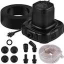 Tigvio Submersible Pool Cover Pump - 1350 GPH 1/5 HP 140W & 4 Adapters Above Ground Swimming Water Removal with 16.4ft Hose & 25ft Cord. Automatic Sensor for Basements, Fountains, Hot Tubs, Ponds