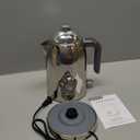 SUSTEAS Electric Kettle  57oz Hot Tea Water Boiler with Thermometer, 1500W Fast Heating Stainless Steel Pot, Cordless LED Indicator, Auto ShutOff & Boil Dry Protection, Glossy Silver