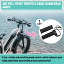 20X Full Twist Throttle Grip, 12V-72V Electric Bike Throttle, Waterproof Twist Throttle for E-Bike, Scooter, Motorcycle & Powersports, with Waterproof Connector