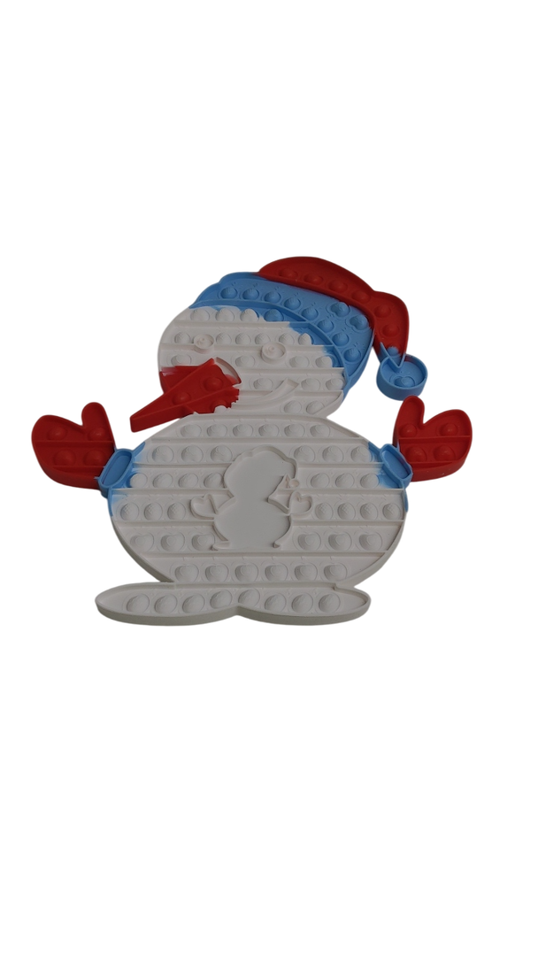 Curious Minds Busy Bags 1 Holiday Snowman Festive Bubble Popper Fidget Toy - Cute Bubble Popper Fidget Toy - Fun Party Favor Toy - Christmas Winter (Random Color)