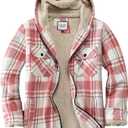 Women's Full Zip Fleece Flannel Jacket Plaid Sherpa Lined Jacket for Women XX-Large