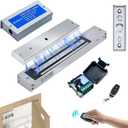 Upgrade Electric Magnetic Lock for Door 600lb Electromagnetic Door Lock Kit Access Control System, 2 Remote Control, Built-in Door Buzzer Entry System