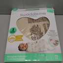 SwaddleMe by Ingenuity Monogram Collection Baby Swaddle, 100% Cotton, Improves Sleep & Calms Startle Reflex, 0-3 Months, Pocket Fold Design for Easy Changes, 1.0 TOG, 3-Pack - Born Free