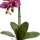 Nearly Natural 24in. Orchid Phalaenopsis Artificial Arrangement in Vase (Pink)