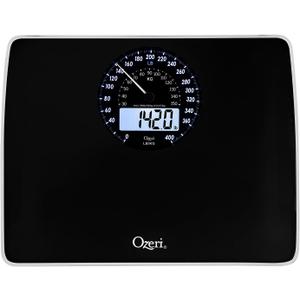 Ozeri Rev Digital Weight Scale with Electro-Mechanical Weight Dial and 50 Gram Sensor Technology (0.1 lbs / 0.05 kg) (Black)