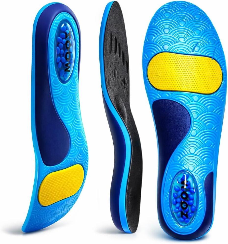 DynaZoom Arch Support Insoles Men Women,Gel Orthotic InsertsThe King of Dynamic Comfort with Air Cushion Shock Absorption for Plantar Fasciitis,Heel Pain,Work Boots,All-Day Standing,Sports (7-8 26CM)