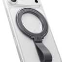 andobil [2025 Unrivaled Stability] Magnetic Phone Grip Holder for MagSafe Ring Stand Holder Kickstand Compatible with MagSafe Accessories for iPhone 17 Air 16 Pro Max Plus 15/14/13/12&Android, Grey