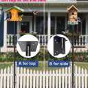 Garbuildman 105 Inch Bird Feeder Pole Kit, Heavy Duty Bird House Pole Set for Deck Fence or Patio Railing, Adjustable Universal Mounting Post Kit for Outdoors, Matte Black, 1 Pack